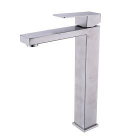 Single Handle Sink Brushed Nickel Vanity Bathroom Faucet, Basin Mixer Tap