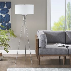 Pacific Tripod Metal Tripod Floor Lamp with Glass Shade