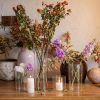 12Pcs Glass Cylinder vases for Centerpieces 6 Inches Tall Flower Vases Wedding Decorations,Candle Holder for Table Shelf Party.