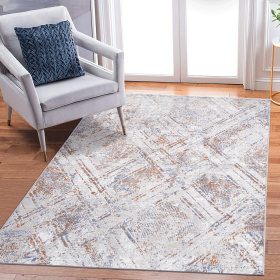 NAAR PAYAS Collection 8X10 Beige /Geometric Non-Shedding Living Room Bedroom Dining Home Office Stylish and Stain Resistant Area Rug