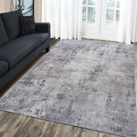 NAAR MARFI Collection 6X9 Light Grey/Abstract Non-Shedding Living Room Bedroom Dining Home Office Stylish and Stain Resistant Area Rug