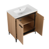 30 Inch Bathroom Vanity Base with basin, Storage Cabinet with Doors, Engineered Wood