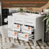 36'' Bathroom Vanity with Resin Sink Combo, Free Standing Single Vanity Set with Four Drawers, Solid Wood Frame Bathroom Storage Cabinet