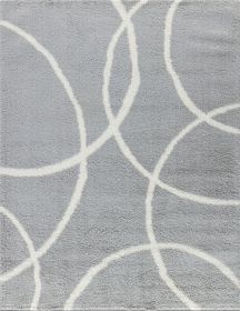 Loft Shag GC_CZY1002 Grey 7 ft. 10 in. x 9 ft. 10 in. Shaggy Area Rug