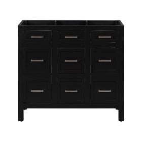 [Cabinet Only] 36" Black Bathroom Vanity(Sink not included)