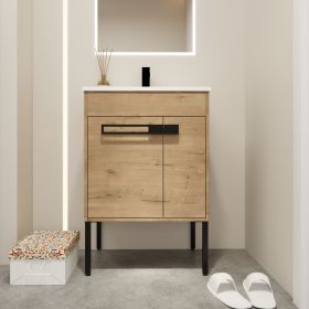 24 Inch Bathroom Vanity With Sink, Freestanding Bathroom Vanity or Floating is Optional Conversion