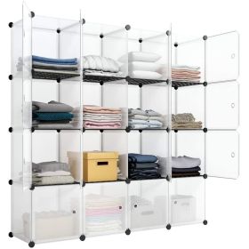 16-Cube Storage Shelf Cube Shelving Bookcase Bookshelf Organizing Closet Toy Organizer Cabinet RT