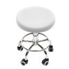 360Â° Beauty Salon Rotating Work Chair 44-57cm Height Adjustable Hydraulic Rolling Rotating Stool for Home/Office/Bar Black White