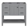 [Cabinet Only] 36" Gray Modern Bathroom Vanity with USB(Sink not included)