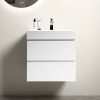 U005-Alice24-201 Alice 24" White Bathroom Vanity with Sink, Large Storage Wall Mounted Floating Bathroom Vanity for Modern Bathroom