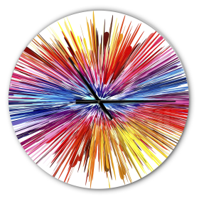 Designart 'Color Explosion ' Modern wall clock(Size 23" x 23")