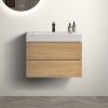 U041-Alice30-106 Alice 30" Natural Oak Bathroom Vanity with Sink, Large Storage Wall Mounted Floating Bathroom Vanity for Modern Bathroom