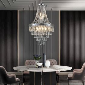 Chromium color Crystal Chandeliers,Large Contemporary Luxury Ceiling Lighting