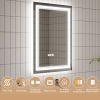 LED Bathroom Mirror, 24x40 inch Bathroom Vanity Mirrors with Lights, Mirrors for Wall with Smart Touch Button, Anti-Fog, Memory Function