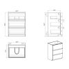 Alice 24" Gray Bathroom Vanity with Sink, Large Storage Freestanding Bathroom Vanity for Modern Bathroom