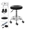 360Â° Beauty Salon Rotating Work Chair 44-57cm Height Adjustable Hydraulic Rolling Rotating Stool for Home/Office/Bar Black White