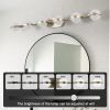 Modern Minimalist Bathroom Vanity Light, LED 6 Bulb Frosted Glass Shades, Wall Mounted Decorative Lighting Fixture