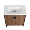 30 "Bathroom Vanity, 2 doors, Bathroom Cabinet Vanity Freestanding Cabinet Engineered Wood with sink