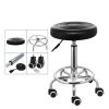 360Â° Beauty Salon Rotating Work Chair 44-57cm Height Adjustable Hydraulic Rolling Rotating Stool for Home/Office/Bar Black White