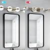 Modern Minimalist Bathroom Vanity Light, LED 6 Bulb Frosted Glass Shades, Wall Mounted Decorative Lighting Fixture