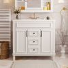 36'' Bathroom Vanity with Top Sink, Modern Bathroom Storage Cabinet with 2 Soft Closing Doors and 2 Drawers, Single Sink Bathroom Vanity