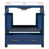 30" Blue Bathroom Vanity with Single Sink, Combo Cabinet Undermount Sink, Bathroom Storage Cabinet with 2 Doors and a Drawer, Soft Closing