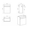 Laura 16" Small Bathroom Vanity with Sink, Wall Mounted Bathroom Vanity for Modern Bathroom