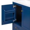 30" Blue Bathroom Vanity with Single Sink, Combo Cabinet Undermount Sink, Bathroom Storage Cabinet with 2 Doors and a Drawer, Soft Closing