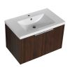 Soft Close Doors Bathroom Vanity With Sink; 30 Inch For Small Bathroom; 30x18-00630CAW(KD-Packing)