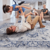 NAAR MARFI Collection 5X7 Blue/Grey/Oriental Non-Shedding Living Room Bedroom Dining Home Office Stylish and Stain Resistant Area Rug