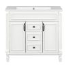 36'' Bathroom Vanity with Top Sink, Modern Bathroom Storage Cabinet with 2 Soft Closing Doors and 2 Drawers, Single Sink Bathroom Vanity