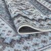 Fallon Blue/Charcoal/Grey/Ivory Area Rug 5x8