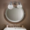 Bathroom Vanity Light Fixtures, 2-Light Black Wall Sconce Lighting Wall Lamp with Clear Glass Shade