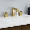 Brushed Gold 3-Hole Low-Arch 8 Inch Widespread Bathroom Faucet