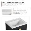 24 Inch Soft Close Doors Bathroom Vanity With Sink, For Small Bathroom(KD-Packing)