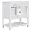 30" Bathroom Vanity without Sink Top, Cabinet Base Only, Vanity with Multi-Functional Drawer, White