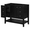 36" Bathroom Vanity without Sink, Cabinet Base Only, One Cabinet and three Drawers, Black