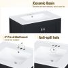 30" Black Bathroom Vanity with Single Sink, Combo Cabinet Undermount Sink, Bathroom Storage Cabinet with 2 Doors and a Drawer, Soft Closing