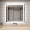 LED Bathroom Mirror, 36x36 inch Bathroom Vanity Mirrors with Lights, Mirrors for Wall with Smart Touch Button, Anti-Fog, Memory Function