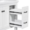 30" Bathroom Vanity without Sink Top, Cabinet Base Only, Vanity with Multi-Functional Drawer, White