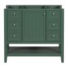 36" Bathroom Vanity without Sink, Cabinet Base Only, One Cabinet and three Drawers, Green