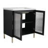 32Inch Freestanding Bathroom Vanity Plywood With Ceramic Sink, Soft Closing Door (KD-Package)