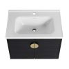 28 Inch Soft Close Doors Bathroom Vanity With Sink, For Small Bathroom(KD-Packing)