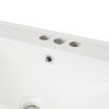 30-Inch White Bathroom Vanity with Ceramic Sink and Versatile Storage - Ideal for Small Bathrooms