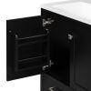 30" Black Bathroom Vanity with Single Sink, Combo Cabinet Undermount Sink, Bathroom Storage Cabinet with 2 Doors and a Drawer, Soft Closing