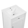 20" Bathroom Vanity with Sink, Bathroom Cabinet with Soft Closing Door, Storage Rack and Adjustable Shelve, White