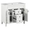 36'' Bathroom Vanity with Top Sink, Modern Bathroom Storage Cabinet with 2 Soft Closing Doors and 2 Drawers, Single Sink Bathroom Vanity