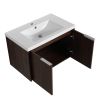 Soft Close Doors Bathroom Vanity With Sink; 30 Inch For Small Bathroom; 30x18-00630CAW(KD-Packing)