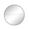 Wall Mirror 48 Inch Oversized Big Size Black Circular Mirror Metal Framed Mirror Round Vanity Mirror Dressing Mirror, for Bathroom, Living Room