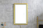 42 in. W x24 in. H Oversized Rectangular Gold Framed LED Mirror Anti-Fog Dimmable Wall Mount Bathroom Vanity Mirror